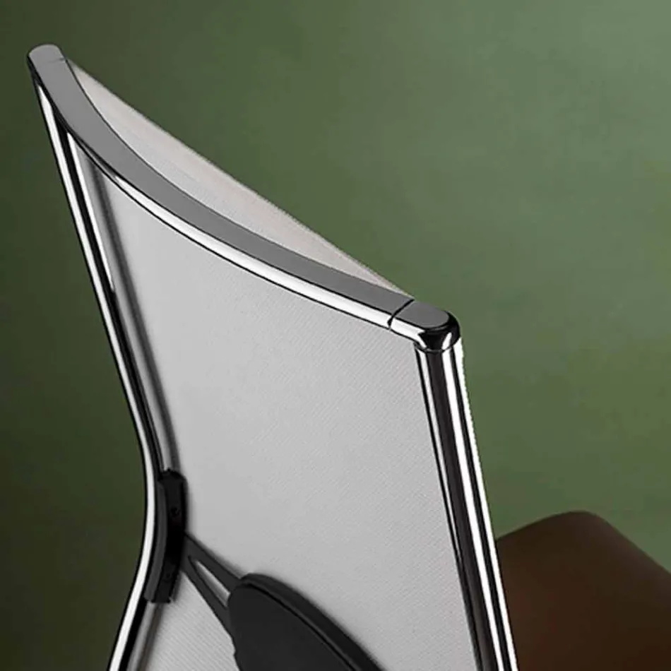 Ergonomische draaibare bureaustoel met wielen en armleuningen - Gimiglia Viadurini