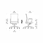Ergonomische draaibare bureaustoel met wielen en armleuningen - Gimiglia Viadurini