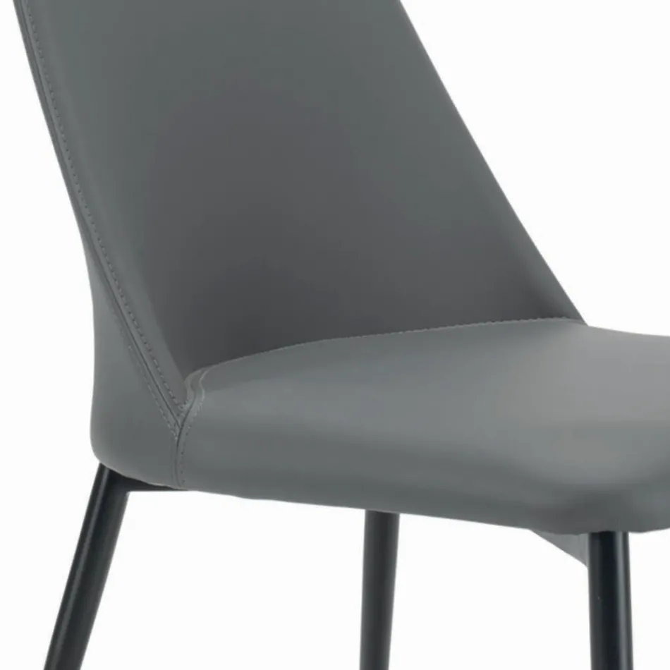 Woonkamerstoel met stalen of houten poten Made in Italy - Florence Viadurini