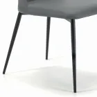 Woonkamerstoel met stalen of houten poten Made in Italy - Florence Viadurini