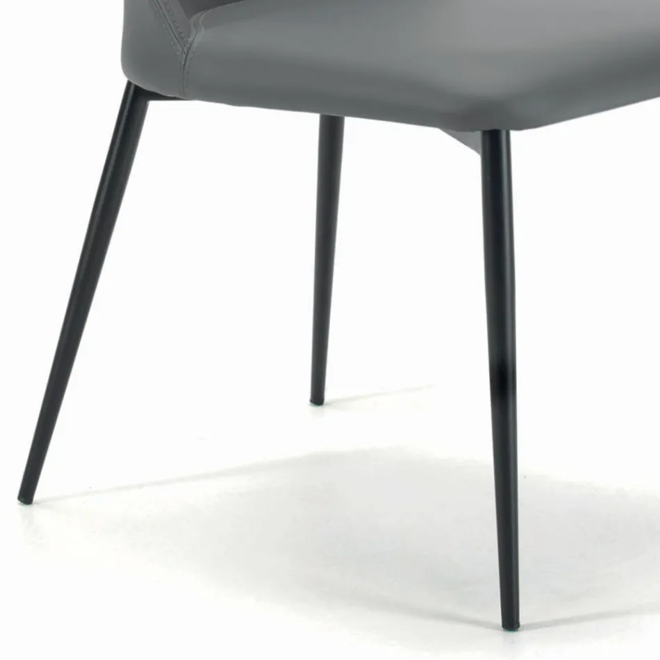 Woonkamerstoel met stalen of houten poten Made in Italy - Florence Viadurini