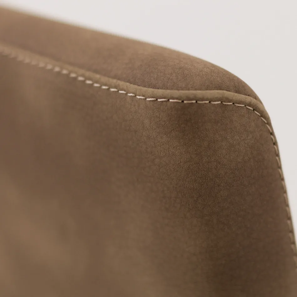 Woonkamerstoel met hoge rugleuning in kunstleer Made in Italy - Orietta Viadurini