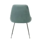 Woonkamerstoel met zitting in microvezelstof in verschillende kleuren - sandelhout Viadurini