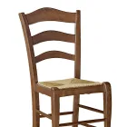 Woonkamerstoel van beukenhout met zitting van stro, gemaakt in Italië - Tamara Viadurini