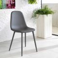 Moderne design kunstlederen woonkamer stoel, L38x P43cm, 4 stuks Mona