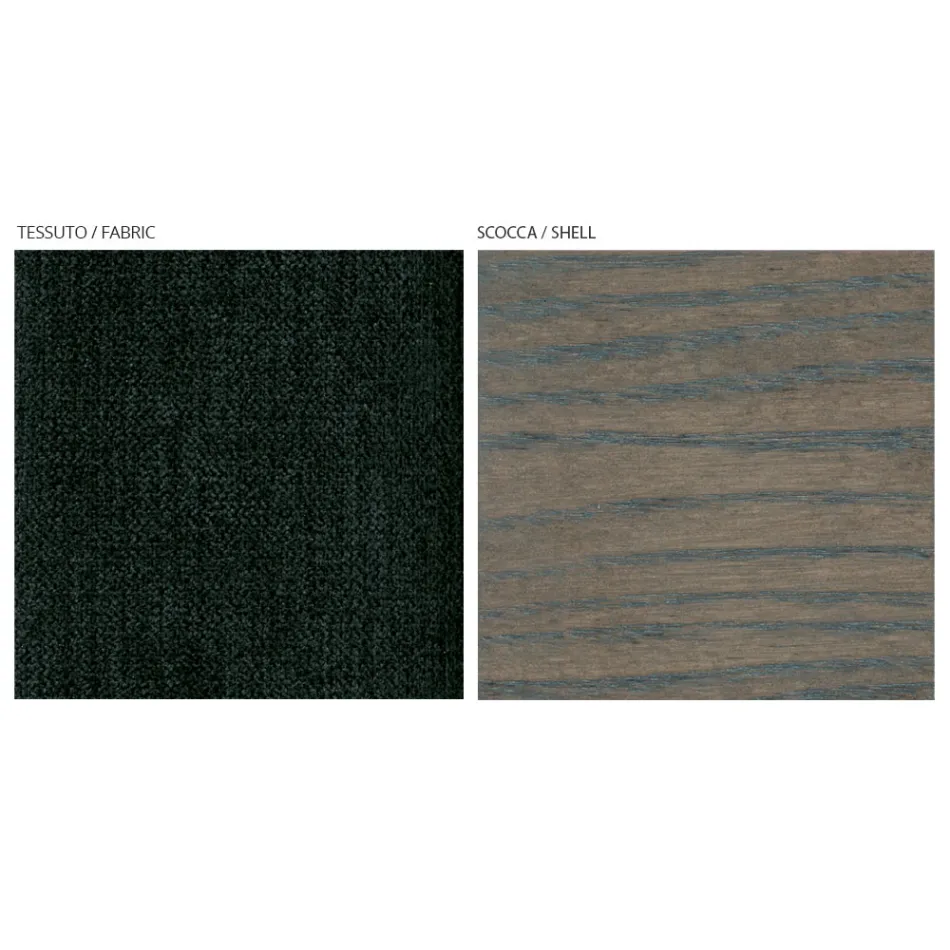 Woonkamerstoel van stof en massief beukenhout Made in Italy - Rein Viadurini