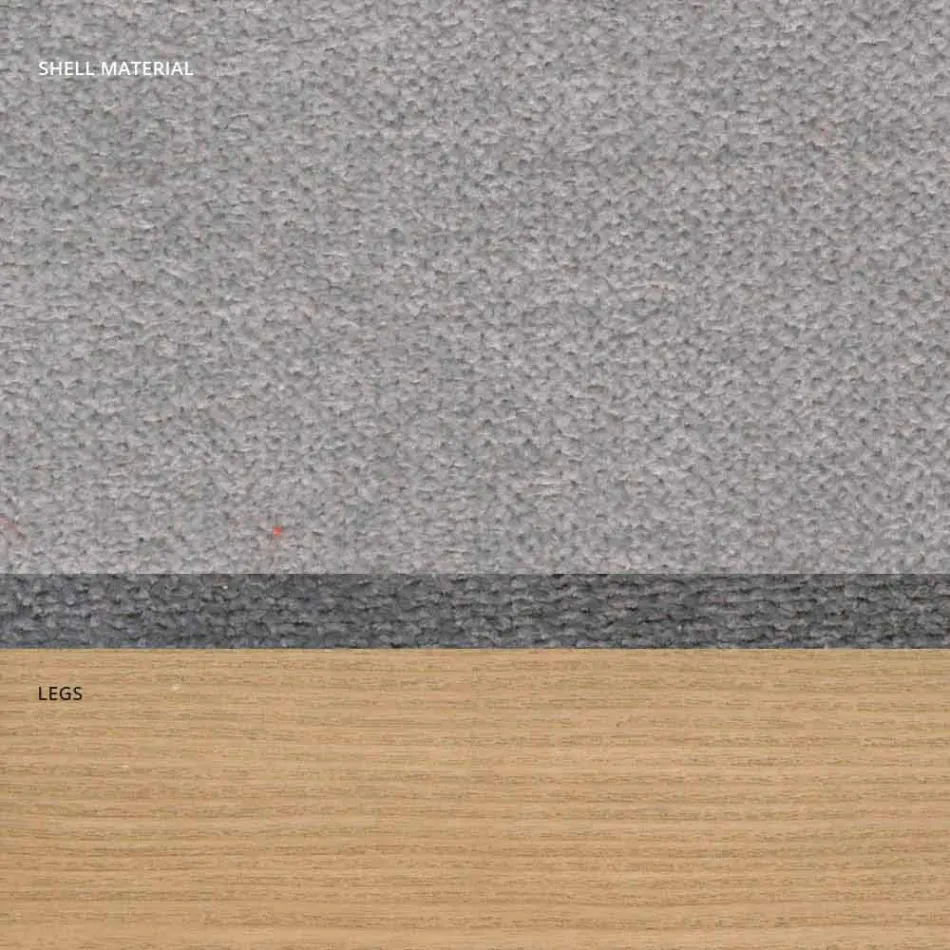 Woonkamerstoel in stof en modern hout gemaakt in Italië, Oriella Viadurini