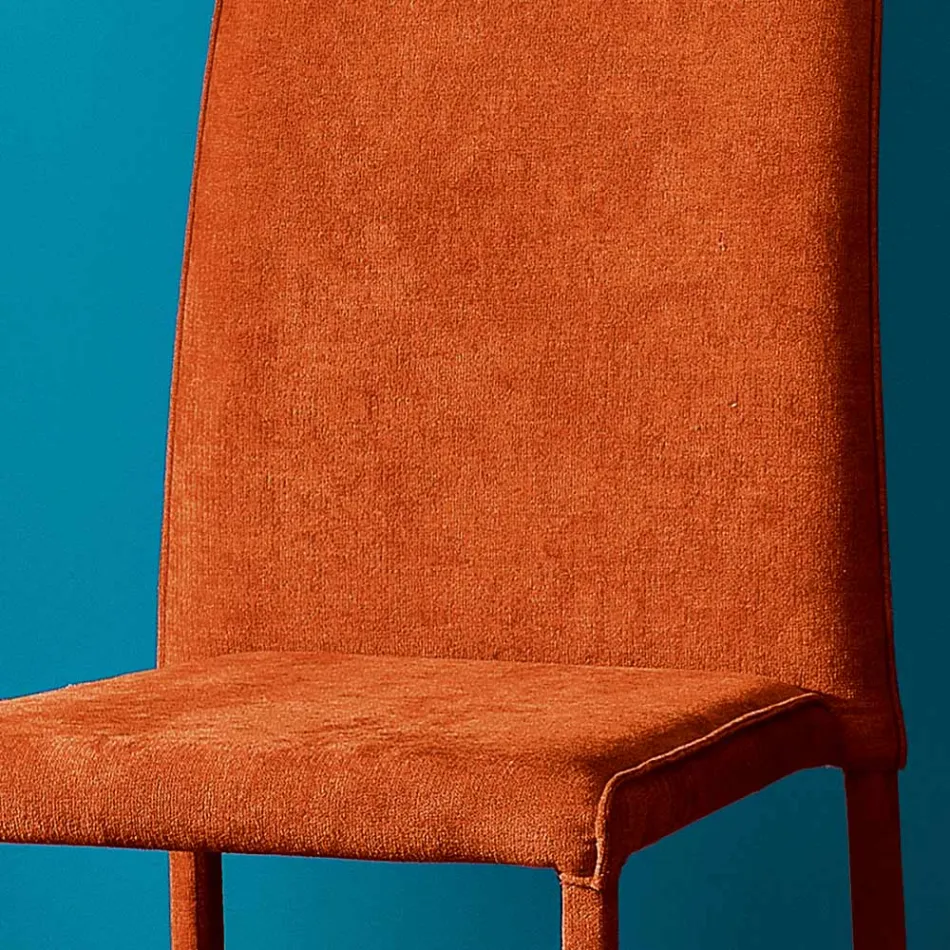 Woonkamerstoel volledig bekleed met stof Made in Italy - Rosetta Viadurini