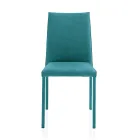 Woonkamerstoel volledig bekleed met stof Made in Italy - Rosetta Viadurini