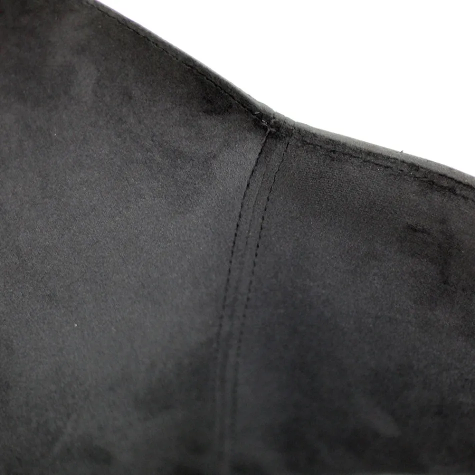 Woonkamerstoel gemaakt van staal en fluweel Made in Italy - Foggia Viadurini