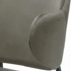 Woonkamerstoel gemaakt van staal en fluweel Made in Italy - Foggia Viadurini