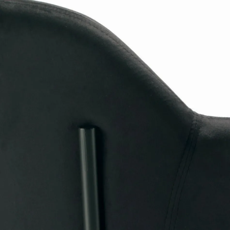 Woonkamerstoel gemaakt van staal en fluweel Made in Italy - Foggia Viadurini