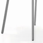 Woonkamerstoel gestoffeerd en gelakte poten Made in Italy - Catania Viadurini