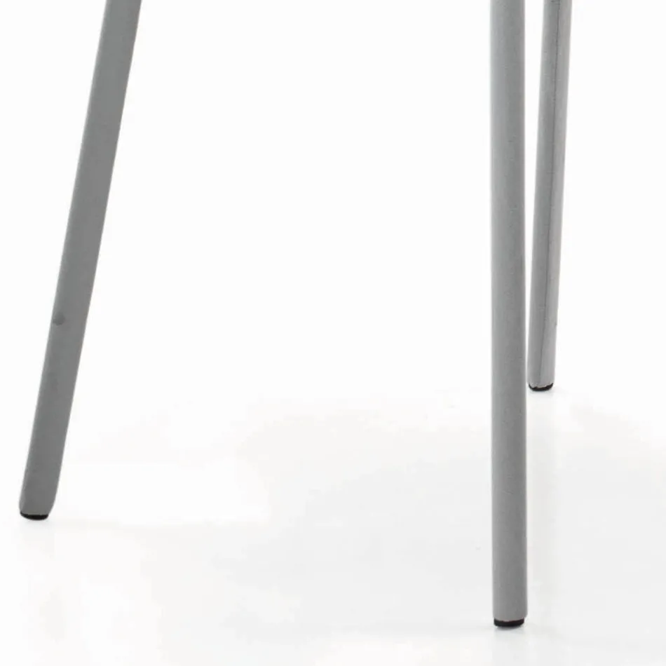 Woonkamerstoel gestoffeerd en gelakte poten Made in Italy - Catania Viadurini