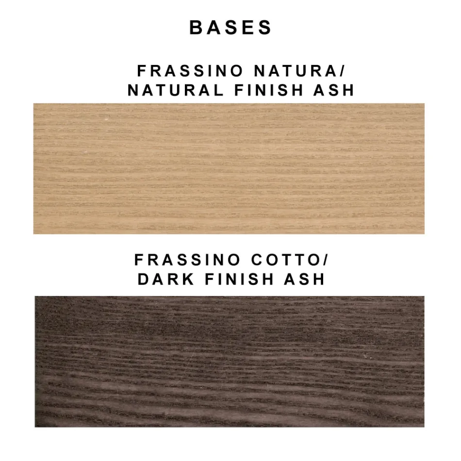 Woonkamerstoel bekleed met stof en essenhouten poten - Florinda Viadurini