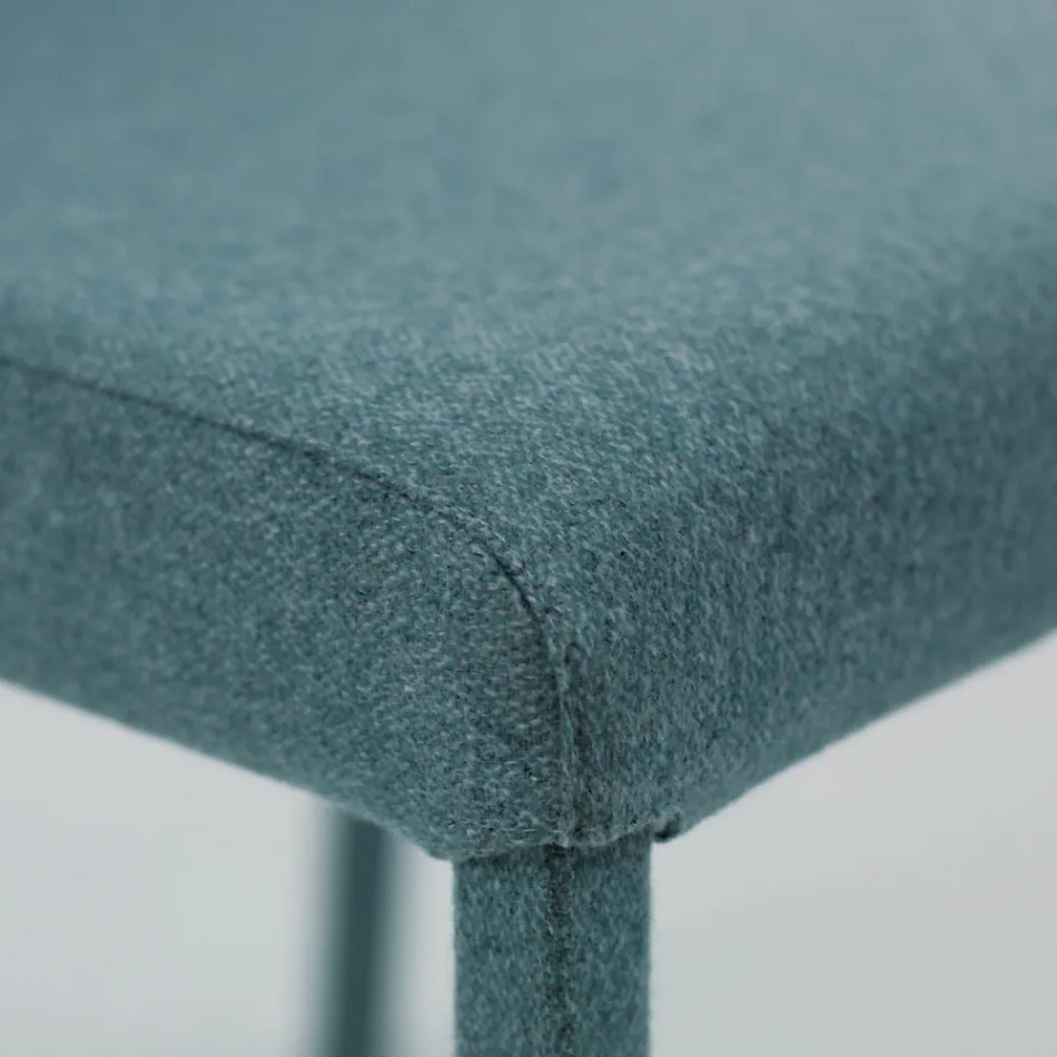 Woonkamerstoel bekleed met stof Made in Italy - Roslin Viadurini