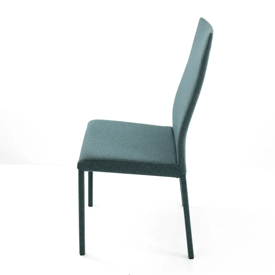 Woonkamerstoel bekleed met stof Made in Italy - Roslin Viadurini