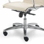 Bureaustoel met monocoque in imitatieleder gemaakt in Italië Agata Viadurini