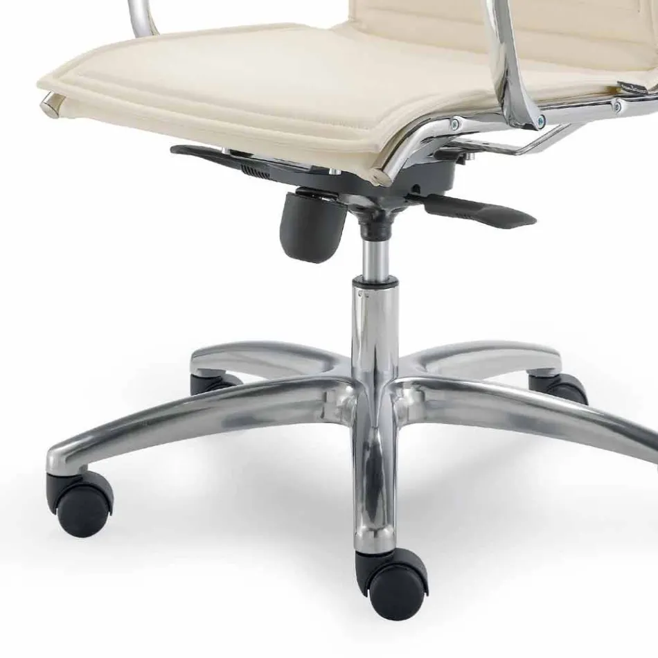 Bureaustoel met monocoque in imitatieleder gemaakt in Italië Agata Viadurini