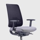 Bureaustoel met zwenkwielen in zwart en stof Tecnorete - Menaleo Viadurini