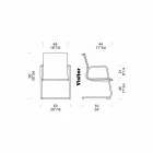 Ergonomische slede bureaustoel met armleuningen Made in Italy - Filanna Viadurini