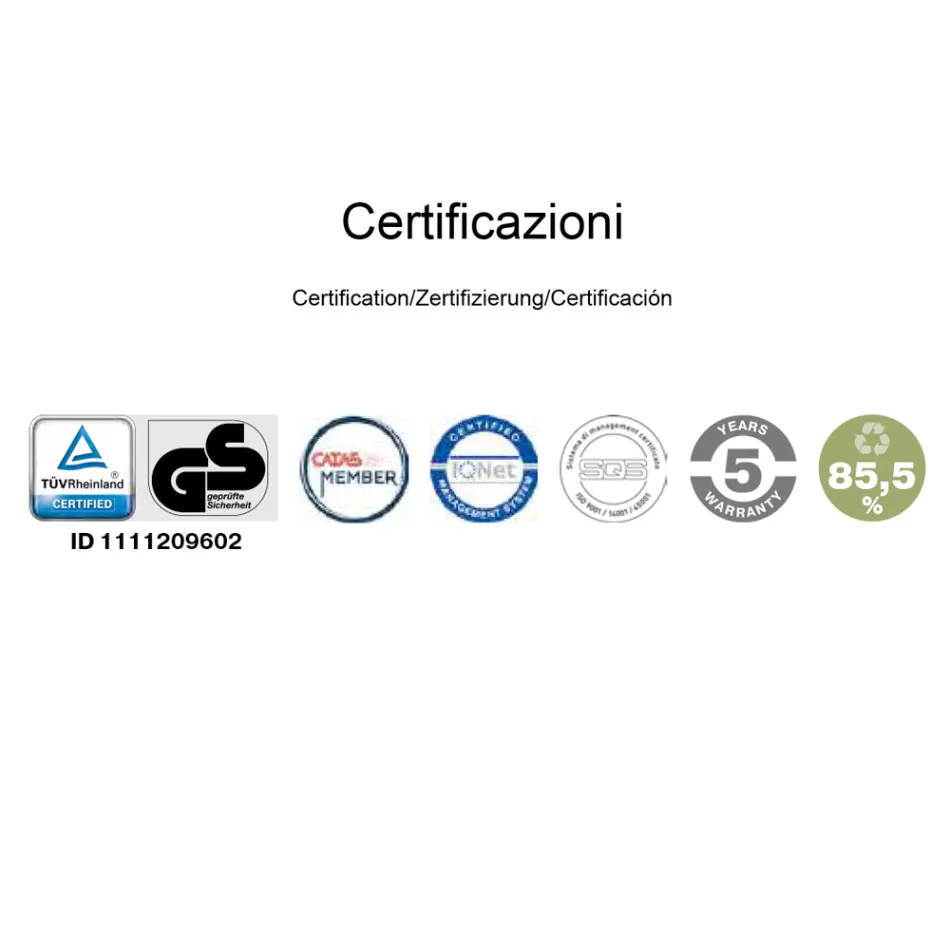 Ergonomische slede bureaustoel met armleuningen Made in Italy - Filanna Viadurini