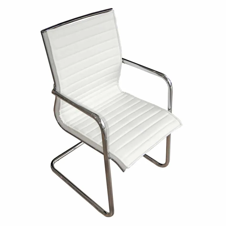 Ergonomische slede bureaustoel met armleuningen Made in Italy - Filanna Viadurini