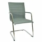 Ergonomische slede bureaustoel met armleuningen Made in Italy - Filanna Viadurini