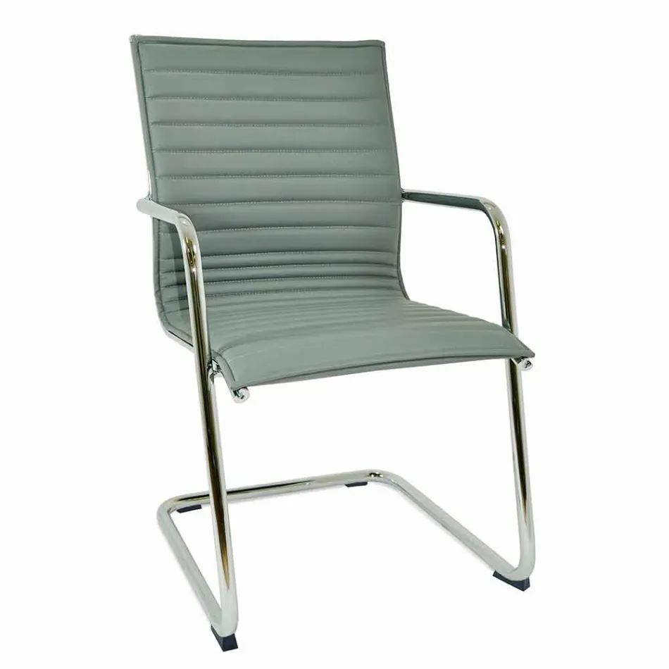 Ergonomische slede bureaustoel met armleuningen Made in Italy - Filanna Viadurini