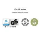 Ergonomische en draaibare bureaustoel met armleuningen Made in Italy - Fulvio Viadurini