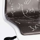 Draaibare bureaustoel van staal en ecoleer met schoolbordprint - Lollo Viadurini
