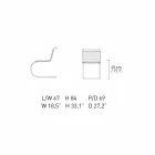 Bureaustoel in natuurlijk riet en verchroomd staal Made in Italy - Formentera Viadurini