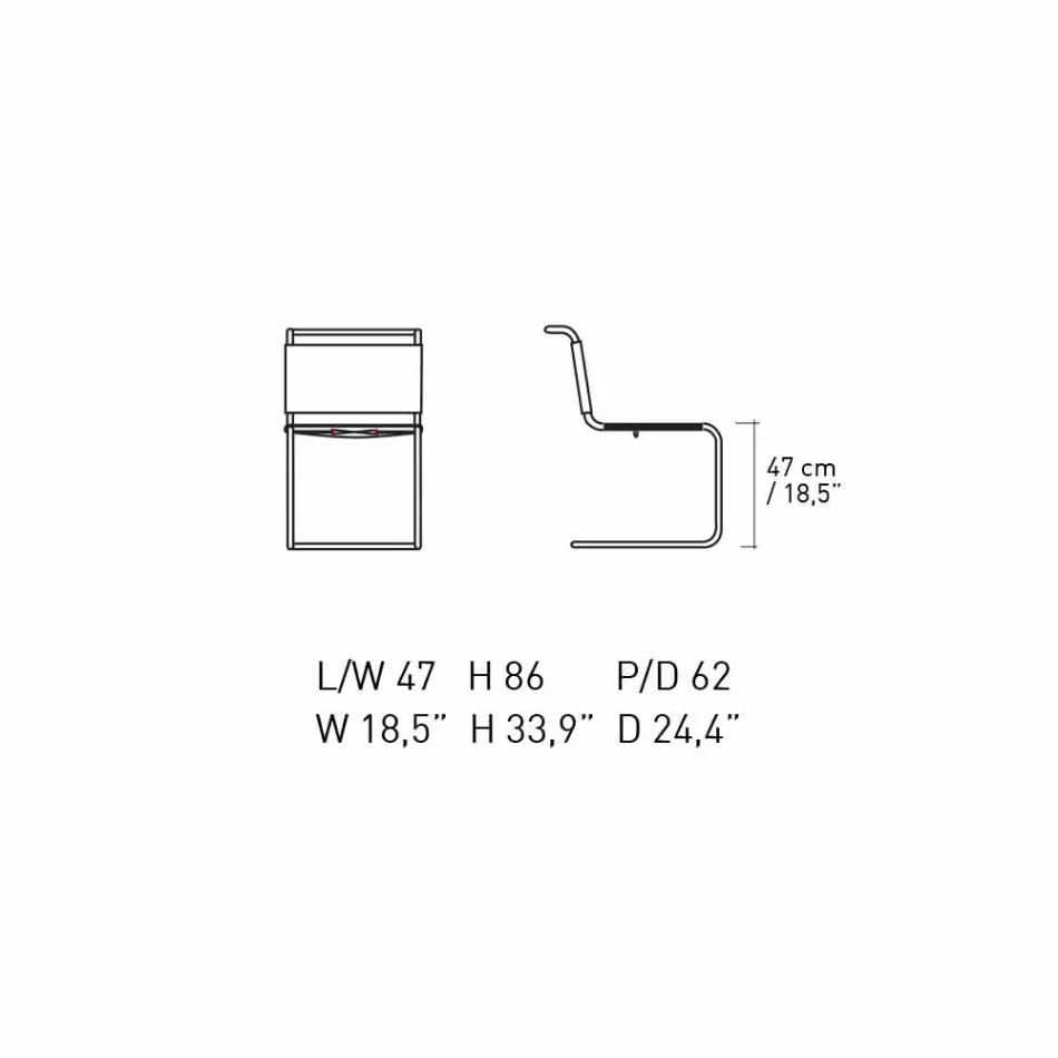 Lederen bureaustoel met verchroomde stalen structuur Made in Italy - Elite Viadurini