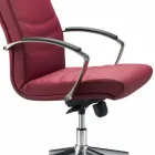 Bureaustoel in beuken bekleed met koeienhuid bloemtype Debora Viadurini