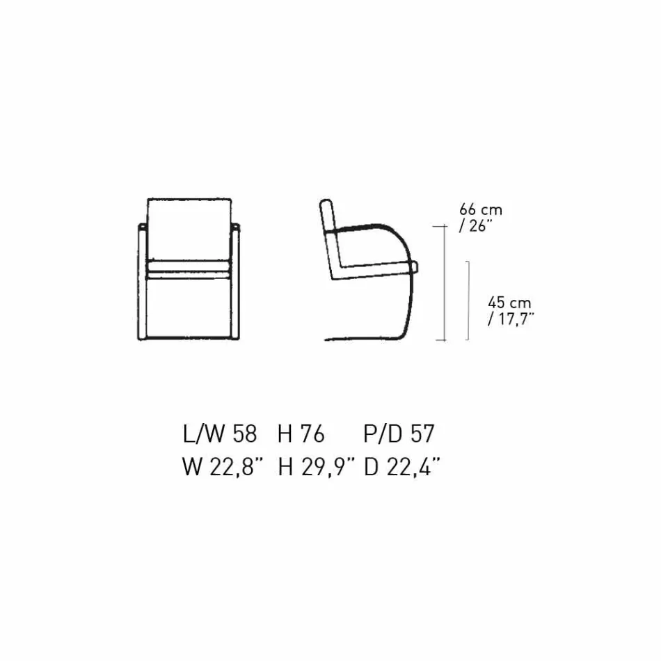 Lederen bureaustoel met chroomstalen structuur Made in Italy - Quartz Viadurini