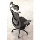 Semi-directionele bureaustoel in zwart Tecnoete - Gerlanda Viadurini