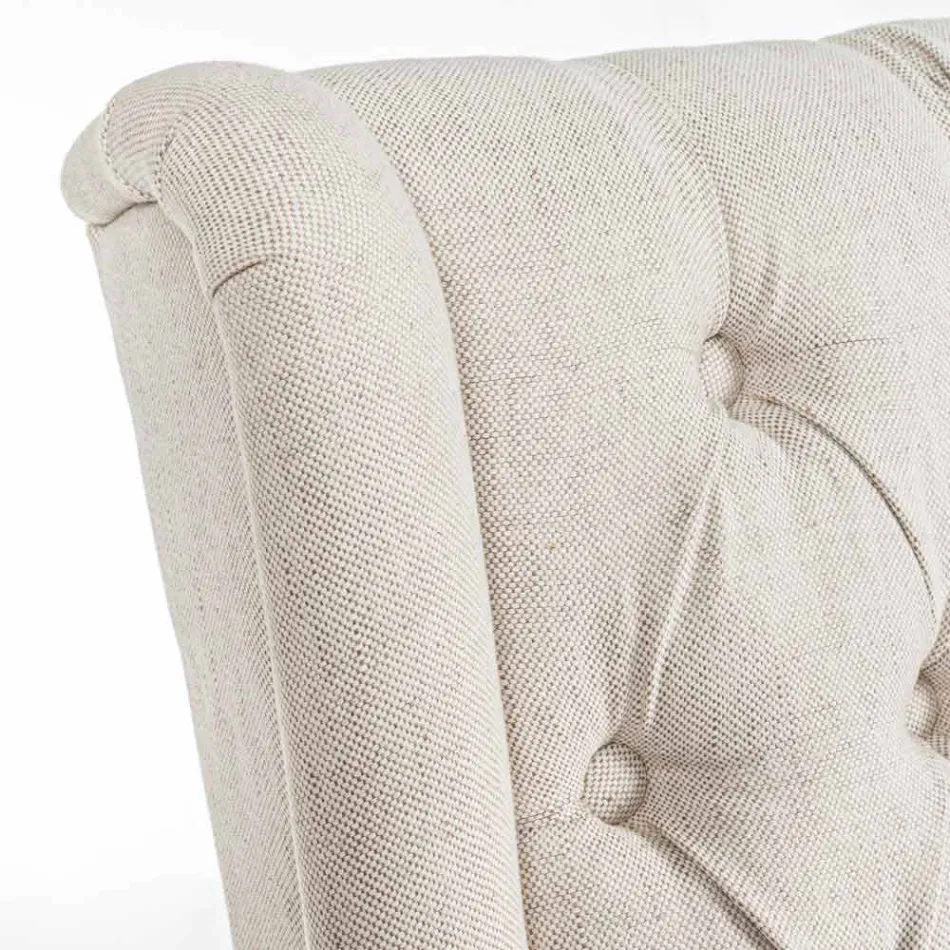 Klassieke designstoel in stof en eikenhout 2 stuks Homemotion - Forla Viadurini