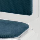 Design stoel van transparant acrylkristal en gekleurde stof - Derbena Viadurini