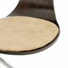 Design stoel in eiken of wengè hout met Italiaans luxe kussen - Rimmel Viadurini
