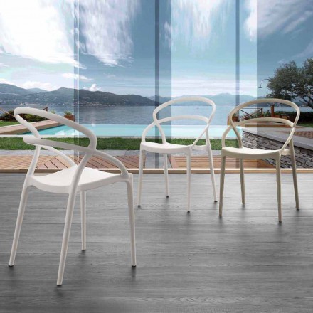 Moderne design stoel in polypropyleen gemaakt in Italië Pavia Viadurini