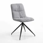 Chair modern design bekleed met stof Chiara Viadurini