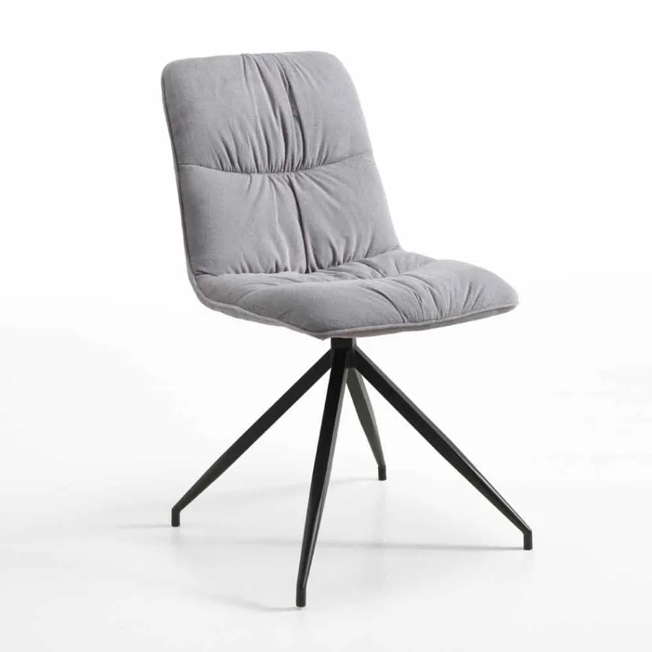 Chair modern design bekleed met stof Chiara Viadurini
