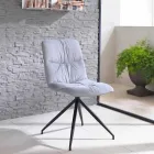 Chair modern design bekleed met stof Chiara Viadurini