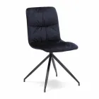 Chair modern design bekleed met stof Chiara Viadurini