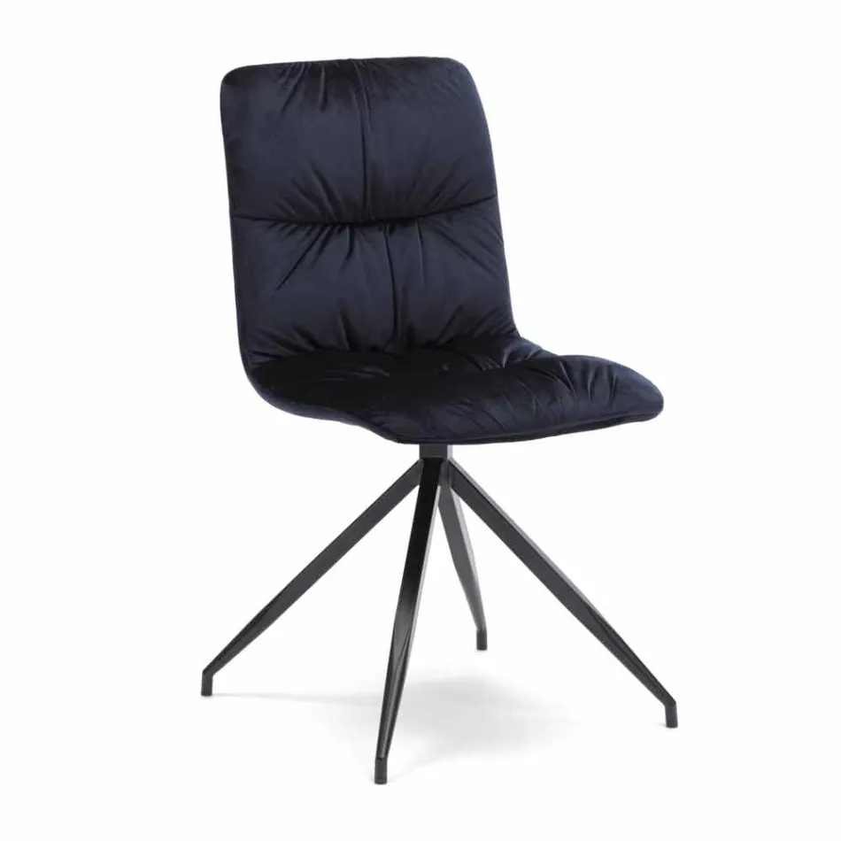 Chair modern design bekleed met stof Chiara Viadurini