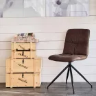 Chair modern design bekleed met stof Chiara Viadurini