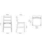 Hoge kwaliteit stoel van massief beukenhout, gemaakt in Italië, 2 stuks - Nora Viadurini