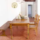 Klassieke designstoel in massief acaciahout Homemotion - Moritz Viadurini