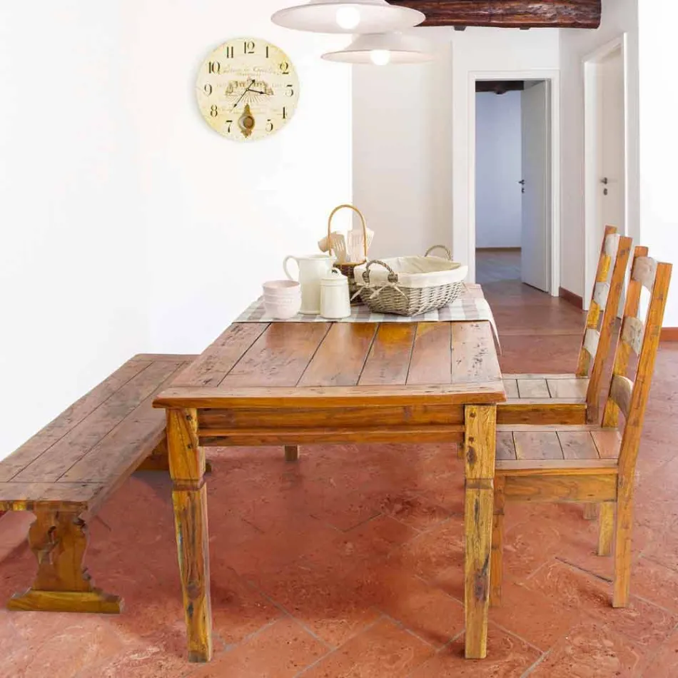 Klassieke designstoel in massief acaciahout Homemotion - Moritz Viadurini