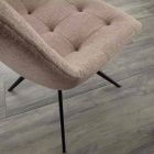 Gestoffeerde doorgestikte design stoel in stof of eco nabuk Venezia Viadurini